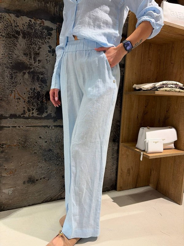 PANTALONE PALAZZO LILA