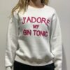 Felpa j'adore my gin tonic