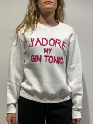 Felpa j'adore my gin tonic